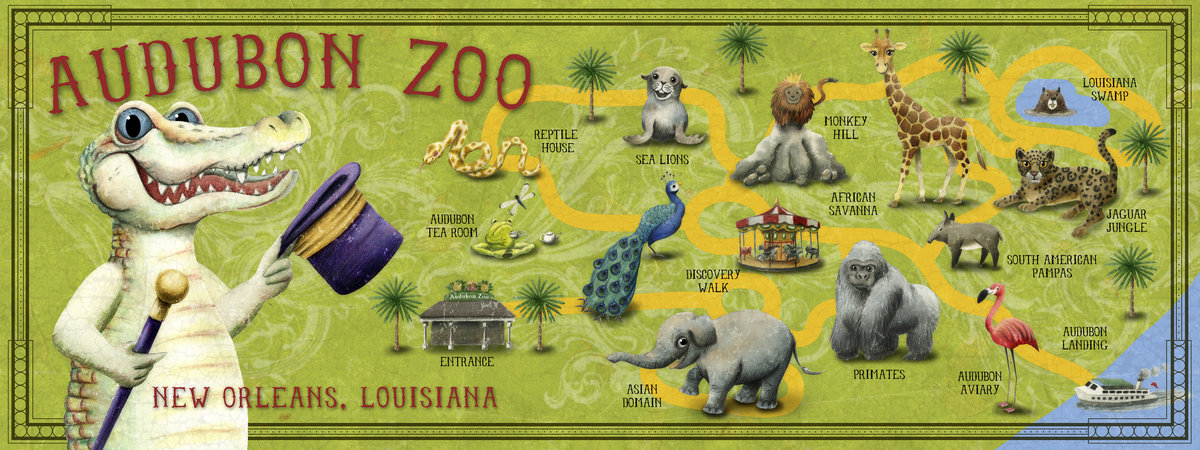 Audubon Zoo, New Orleans, Louisiana by Denise Plauché - They Draw & Travel